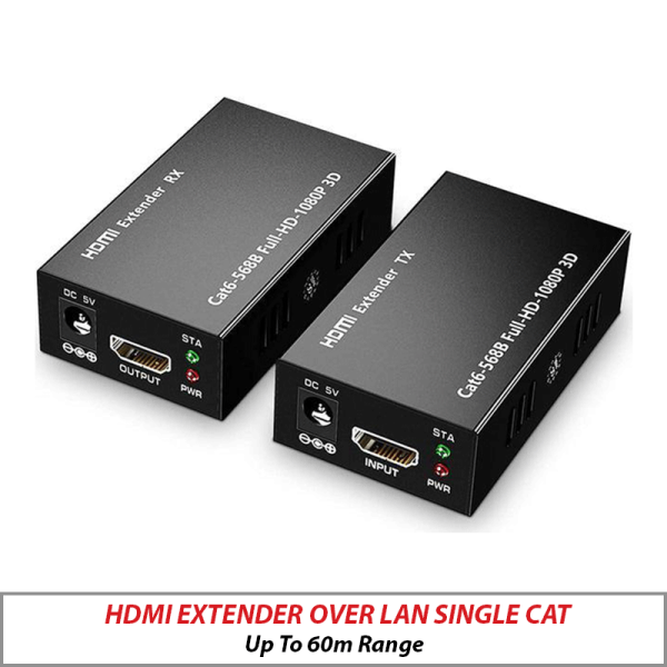 HDMI Extender – Up to 60M 1080p with RJ45 Cat5e/6e Copper Cable